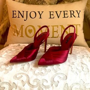 Elegant Zara Satin Slingback Heels